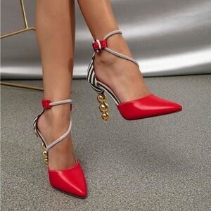 Women's Pointed Toe Rhinestone High Heel Shoes